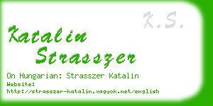 katalin strasszer business card